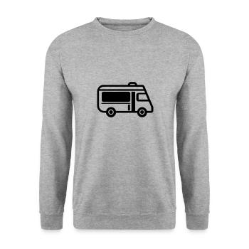 Motorhome - Unisex Sweatshirt - salt & pepper - Front - Alina (178cm) & Michal (187cm)