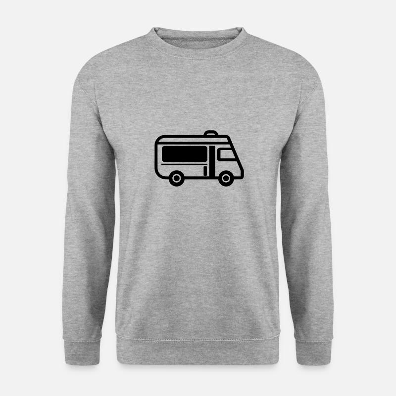 Wohnmobil - Unisex Pullover - Weißgrau meliert