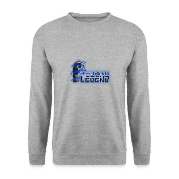 Electrician Legend Dicton drôle Electro Worker - Sweat-shirt Unisexe - gris chiné - Devant - Alina (178cm) & Michal (187cm)