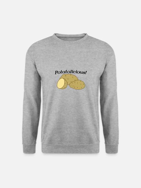 Potatolicious Vegetables Healthy Eating Potatoes - Unisex Sweatshirt - salt & pepper