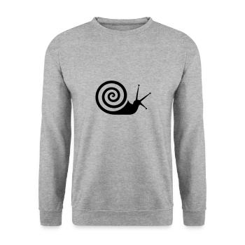 Snail - Unisex Sweatshirt - salt & pepper - Front - Alina (178cm) & Michal (187cm)