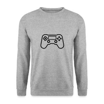Video game controller - Unisex Sweatshirt - salt & pepper - Front - Alina (178cm) & Michal (187cm)