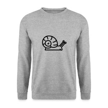 Snail - Unisex Sweatshirt - salt & pepper - Front - Alina (178cm) & Michal (187cm)