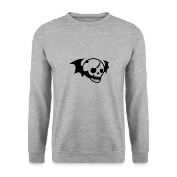 Skull - Unisex Sweatshirt - salt & pepper - Front - Alina (178cm) & Michal (187cm)