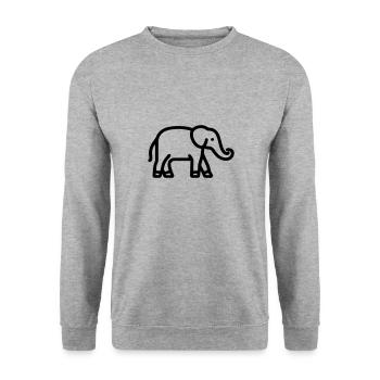 Elephant - Unisex Sweatshirt - salt & pepper - Front - Alina (178cm) & Michal (187cm)