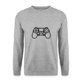 Video games controller - Unisex Sweatshirt - salt & pepper - Front - Alina (178cm) & Michal (187cm)