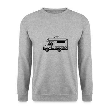 Motorhome - Unisex Sweatshirt - salt & pepper - Front - Alina (178cm) & Michal (187cm)