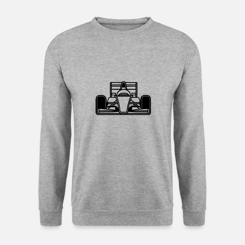 Rennwagen - Unisex Pullover - Weißgrau meliert