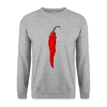 Chili Pepper Hot Chili Pepper Paprika Spicy Food - Unisex Sweatshirt - salt & pepper - Front - Alina (178cm) & Michal (187cm)