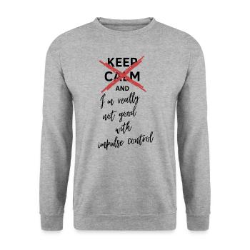 Vampire Academy Keep calm - Unisex Sweatshirt - salt & pepper - Front - Alina (178cm) & Michal (187cm)