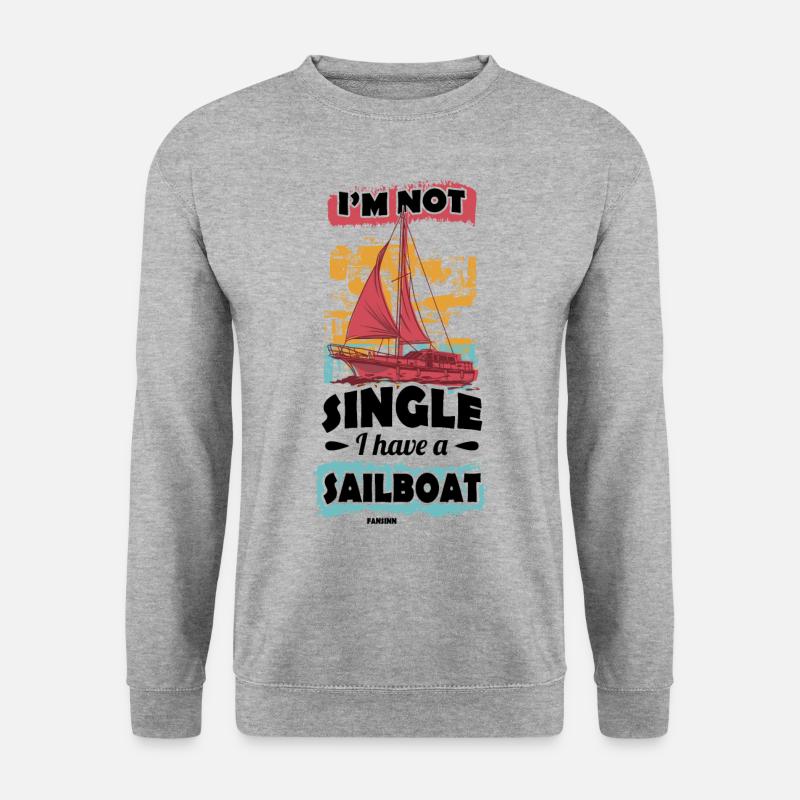 Segeln - Unisex Pullover - Weißgrau meliert