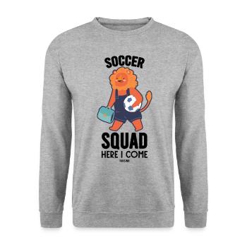 Leo goes to football training - Unisex Sweatshirt - salt & pepper - Front - Alina (178cm) & Michal (187cm)