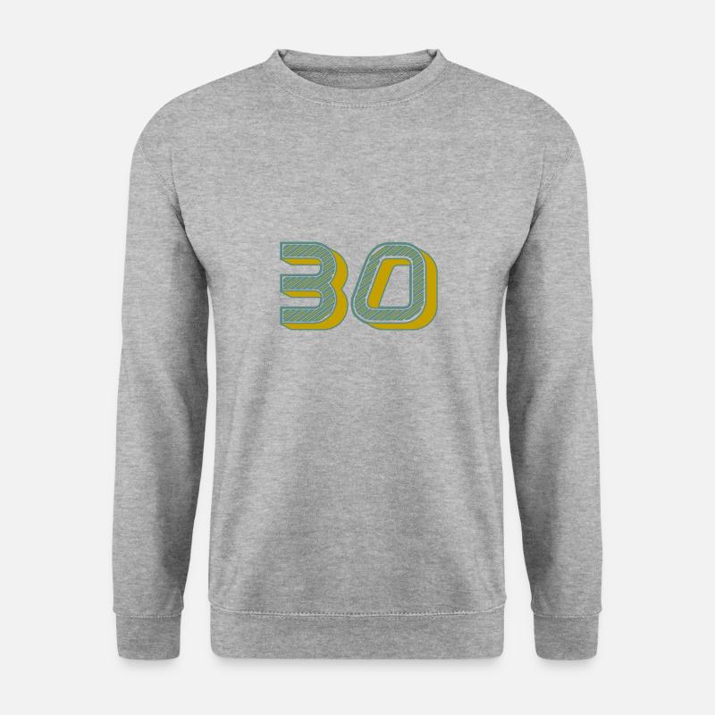 30 - Unisex Pullover - Weißgrau meliert
