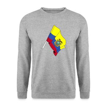 Drapeau Équateur - Sweat-shirt Unisexe - gris chiné - Devant - Alina (178cm) & Michal (187cm)