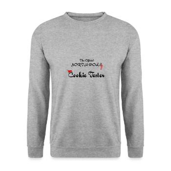 Testeur officiel de biscuits - Sweat-shirt Unisexe - gris chiné - Devant - Alina (178cm) & Michal (187cm)