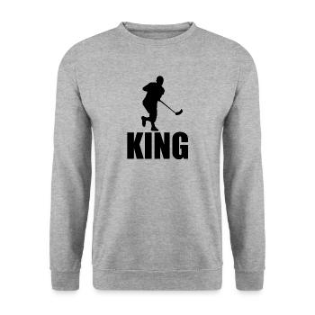 Floorball - Sweat-shirt Unisexe - gris chiné - Devant - Alina (178cm) & Michal (187cm)