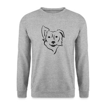 Border collie silhouette - Unisex Sweatshirt - salt & pepper - Front - Alina (178cm) & Michal (187cm)
