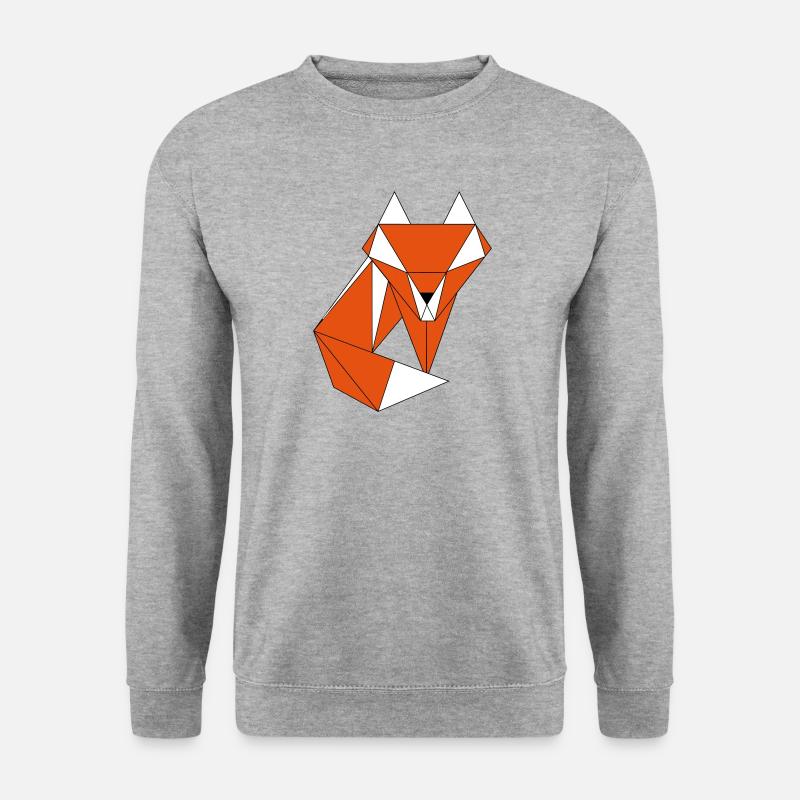 Fuchs - Unisex Pullover - Weißgrau meliert