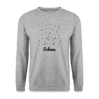 Neige, Hiver, Noël, flocons de neige, idée - Sweat-shirt Unisexe - gris chiné - Devant - Alina (178cm) & Michal (187cm)