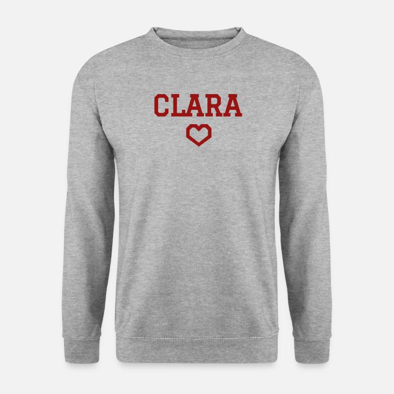 Clara Herz - Unisex Pullover - Weißgrau meliert