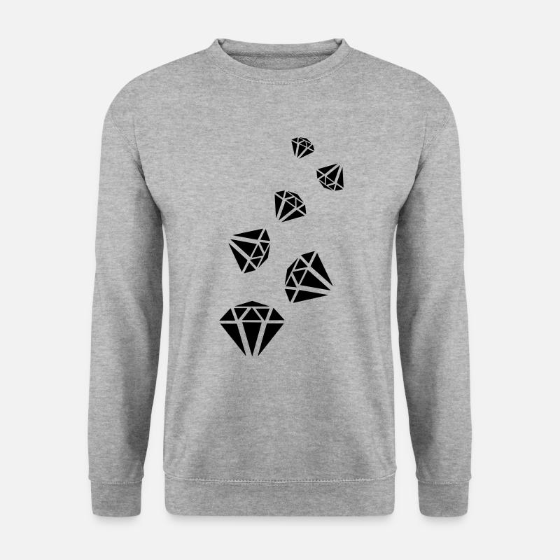 Silhouette de l’icône en diamant - Sweat-shirt Unisexe - gris chiné