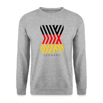 Drapeau Allemagne Drapeau allemand utilisé look home - Sweat-shirt Unisexe - gris chiné - Devant - Alina (178cm) & Michal (187cm)
