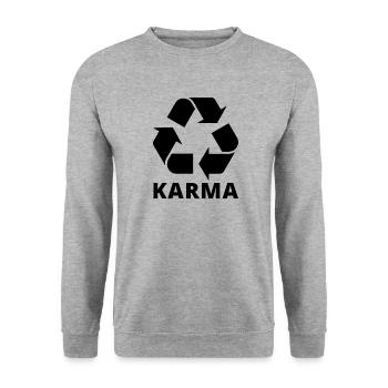 Karma - Sweat-shirt Unisexe - gris chiné - Devant - Alina (178cm) & Michal (187cm)