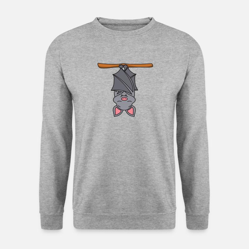 Fledermaus - Unisex Pullover - Weißgrau meliert