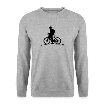Mountainbike - Unisex Pullover - Weißgrau meliert - Vorne - Alina (178cm) & Michal (187cm)