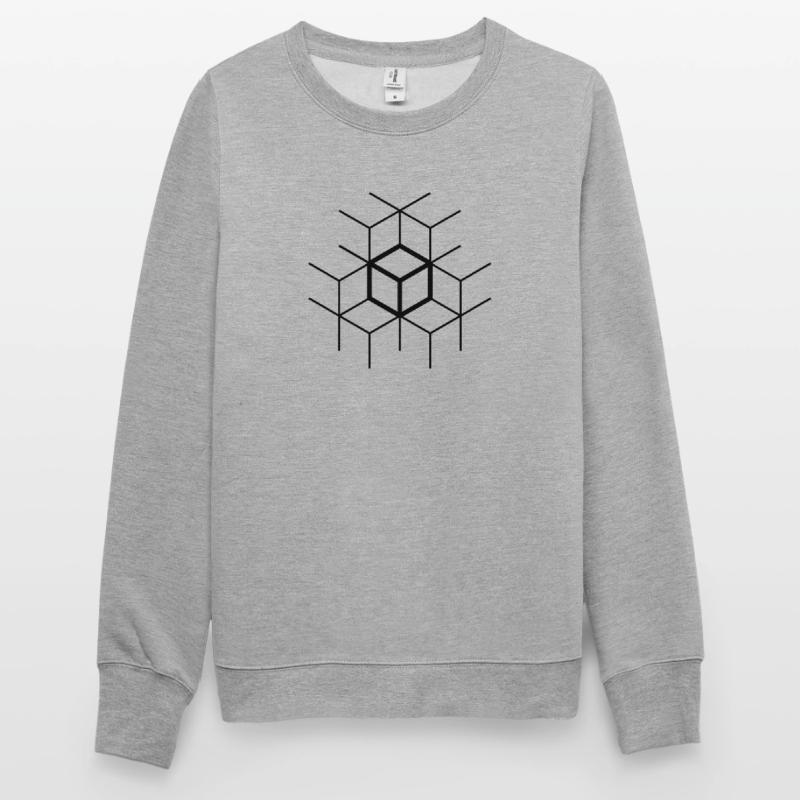 Cubes simples web Sweat-shirt Unisexe