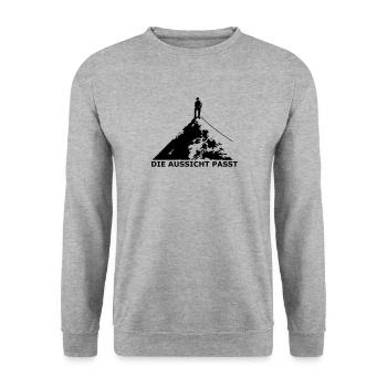 Ortler - Unisex Pullover - Weißgrau meliert - Vorne - Alina (178cm) & Michal (187cm)