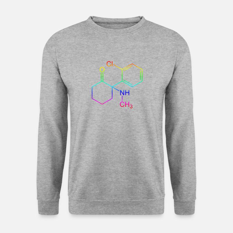 Ketamine structural formula - Unisex Sweatshirt - salt & pepper