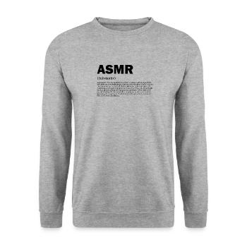 Definition ASMR - Unisex Pullover - Weißgrau meliert - Vorne - Alina (178cm) & Michal (187cm)