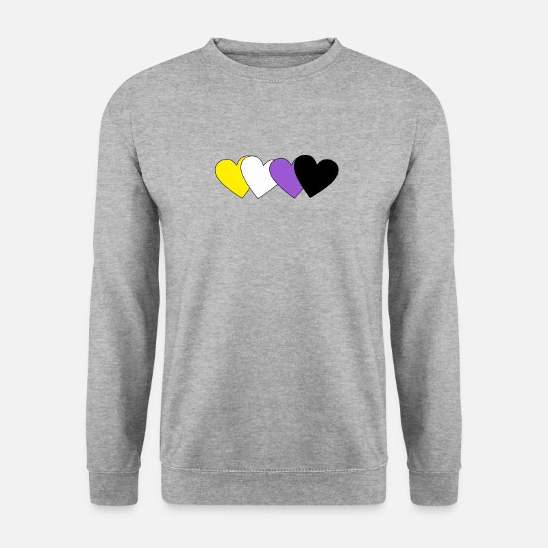 Heart not binary - Unisex Sweatshirt - salt & pepper