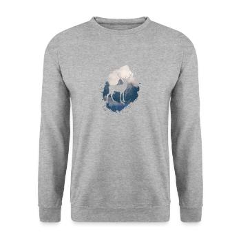 nature,nature,deer,trees,mountains,landscape,forest - Unisex Sweatshirt - salt & pepper - Front - Alina (178cm) & Michal (187cm)