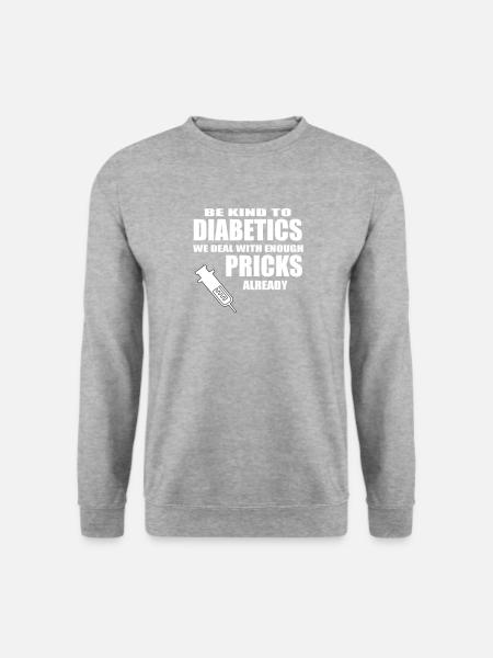 diabetics - Unisex Sweatshirt - salt & pepper