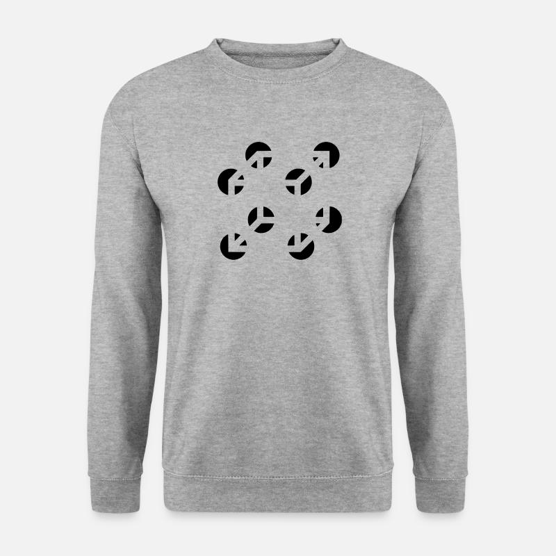 Würfel - Unisex Pullover - Weißgrau meliert