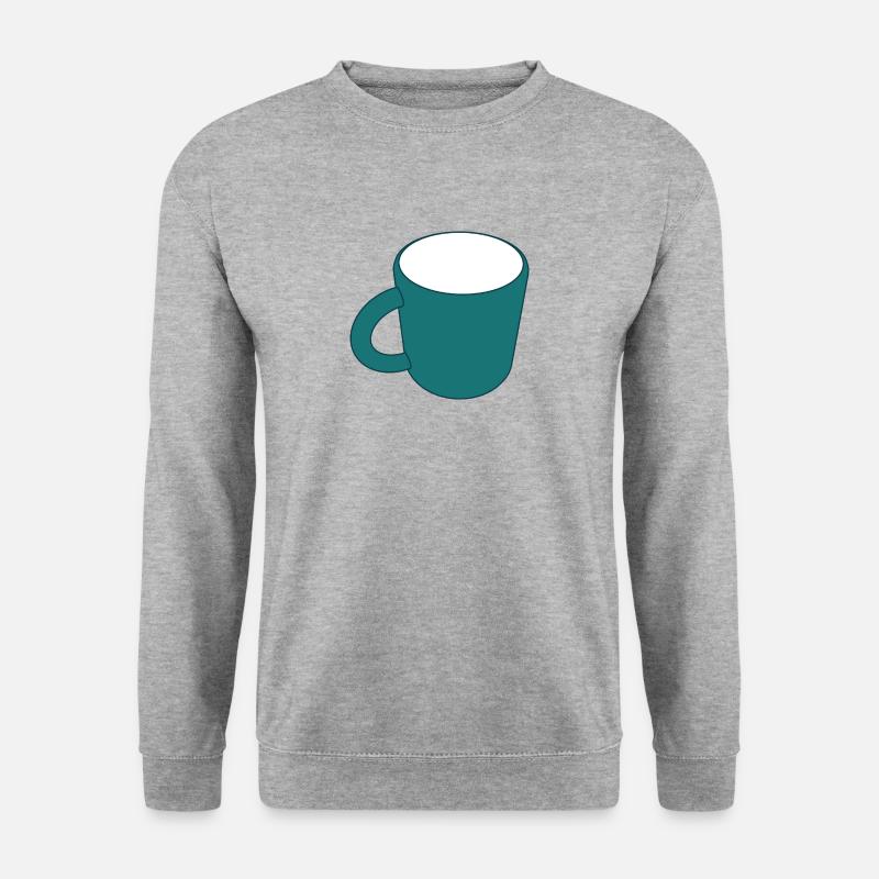 Leere Kaffeetasse - Unisex Pullover - Weißgrau meliert