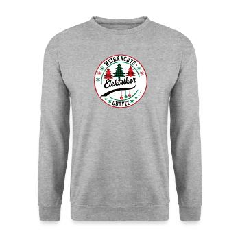 Elektriker Weihnachten Elektrik Meister Elektronik - Unisex Pullover - Weißgrau meliert - Vorne - Alina (178cm) & Michal (187cm)