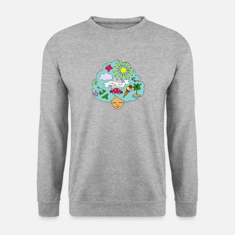 Der Sommer ist da! - Unisex Pullover - Weißgrau meliert
