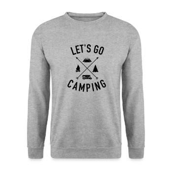 Wohnmobil - Unisex Pullover - Weißgrau meliert - Vorne - Alina (178cm) & Michal (187cm)
