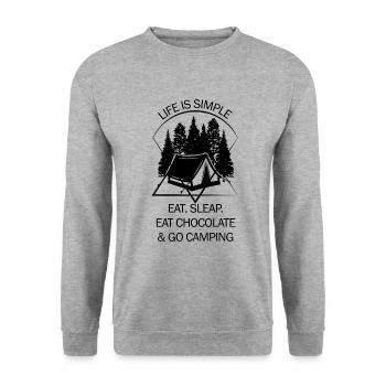 Tente Camping Camper Scout Bivouac - Sweat-shirt Unisexe - gris chiné - Devant - Alina (178cm) & Michal (187cm)