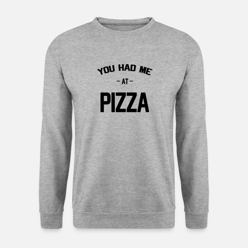 pizza - Sweat-shirt Unisexe - gris chiné