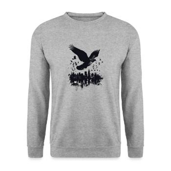 pigeon pigeon bird pigeon fancier flying - Unisex Sweatshirt - salt & pepper - Front - Alina (178cm) & Michal (187cm)
