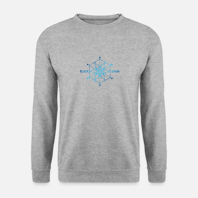 Blockchain Cubic - Unisex Sweatshirt - salt & pepper
