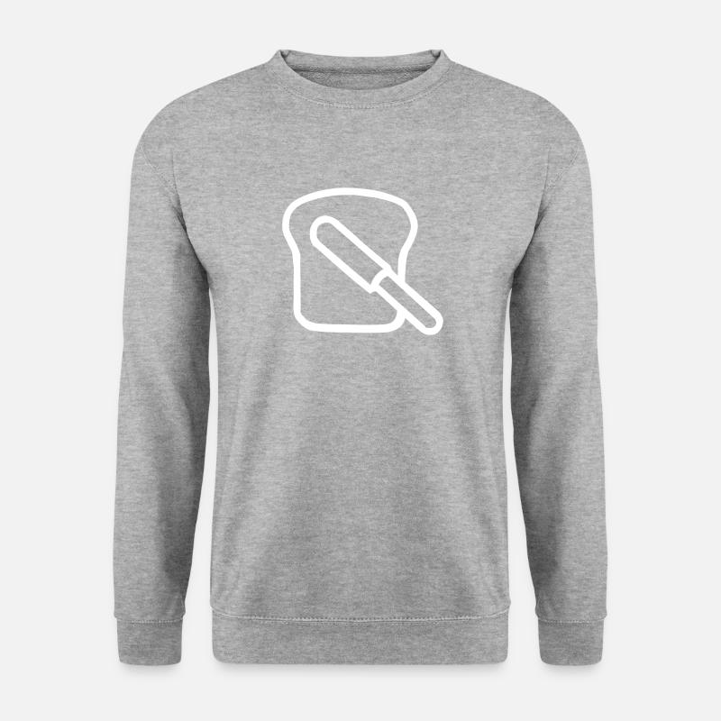 Bread slice spread knife - Unisex Sweatshirt - salt & pepper
