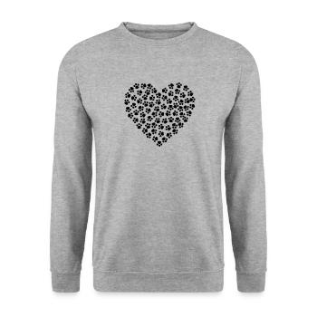 Dog love - Unisex Sweatshirt - salt & pepper - Front - Alina (178cm) & Michal (187cm)