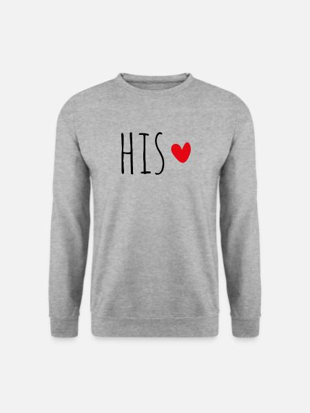 His - Unisex Pullover - Weißgrau meliert