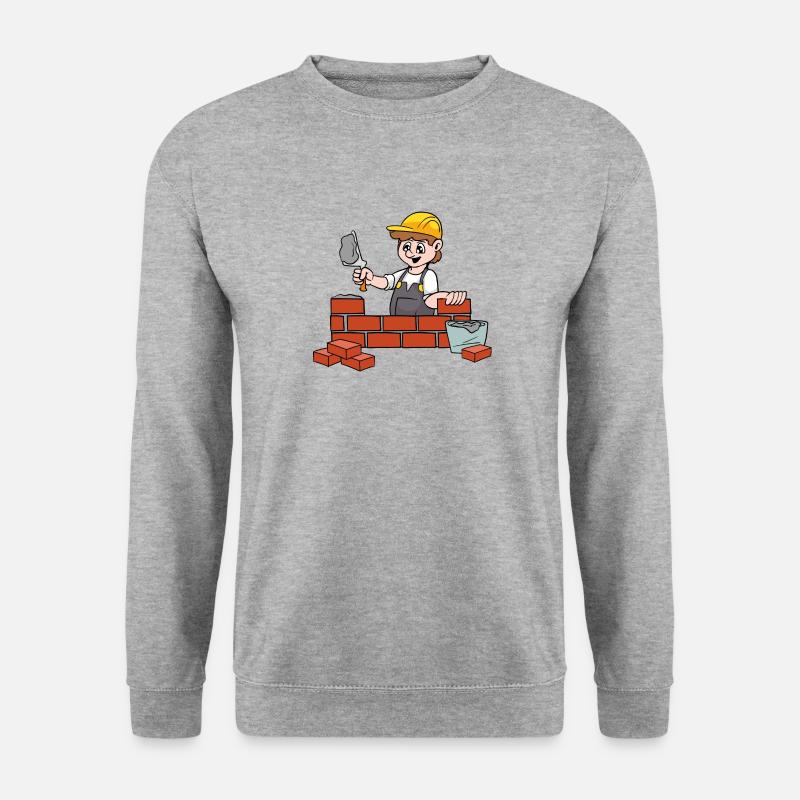 Maurer - Unisex Pullover - Weißgrau meliert