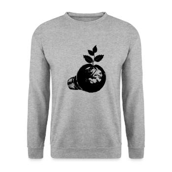 Fleurir avec du vert - Sweat-shirt Unisexe - gris chiné - Devant - Alina (178cm) & Michal (187cm)